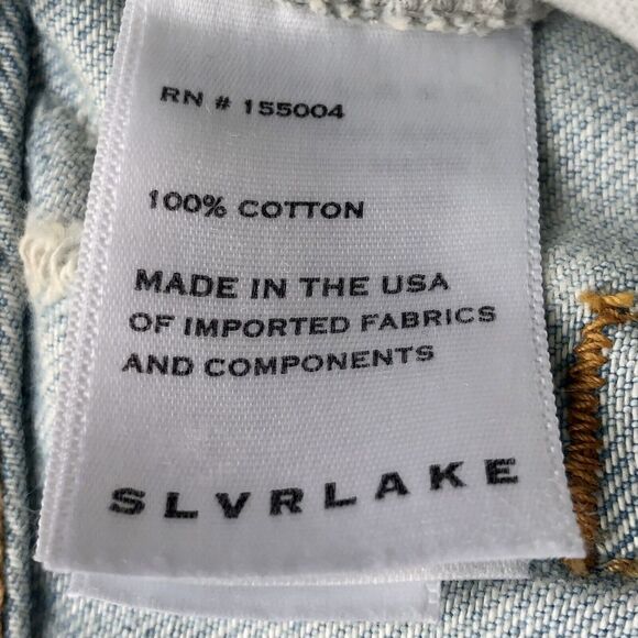 SLVRLAKE Jeans 30 Light Blue Wash Indiana Rigid High Rise Super Flare - Picture 14 of 16